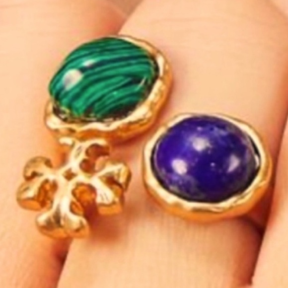 Tory Burch gold Roxanne Semiprecious stones Ring - Picture 7 of 8